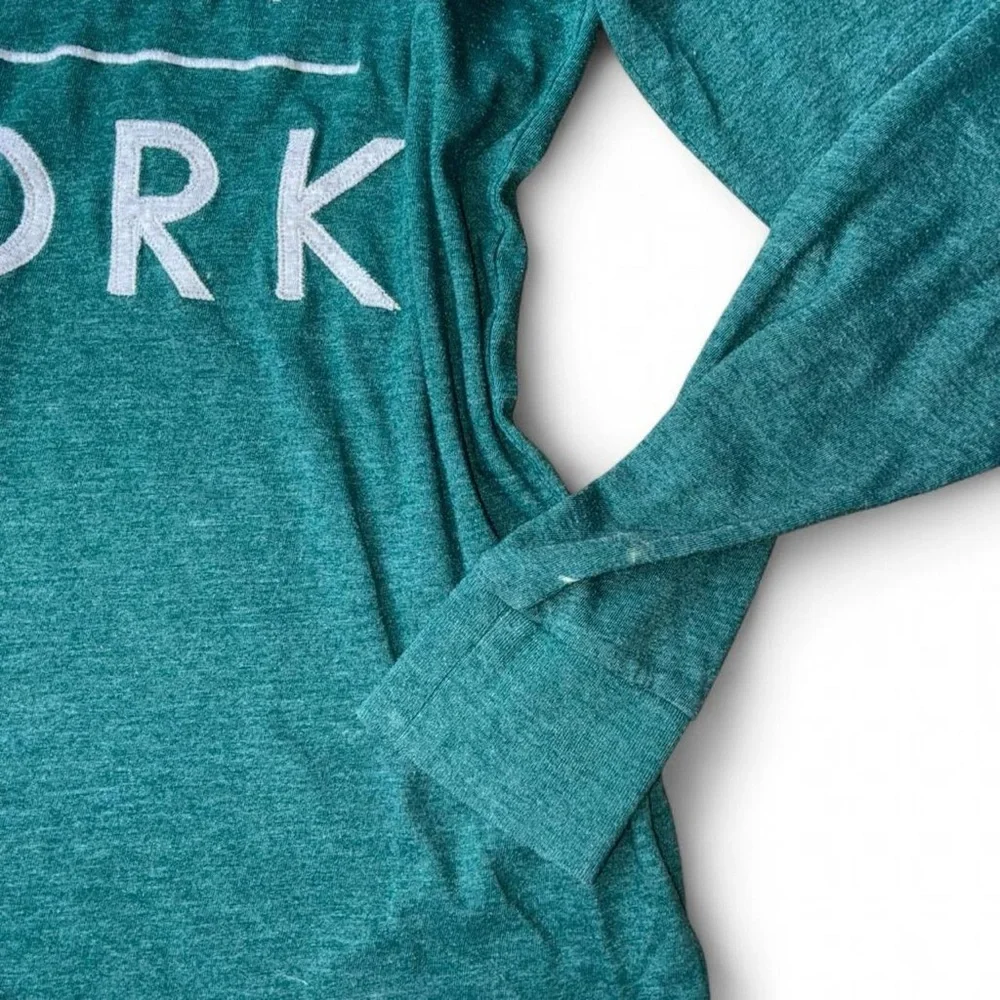 Aero New York Teal Long Sleeve Top small - Picture 4 of 4